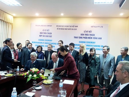 At the signing ceremony