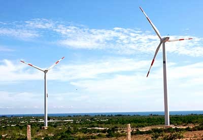 Phu Quy Wind Power Plant was inaugurated on January 24 (Photo: SGGP)