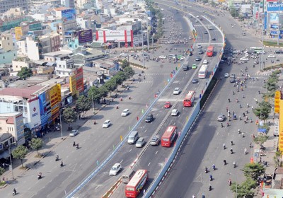 The flyover at Hang Xanh (Photo: SGGP)