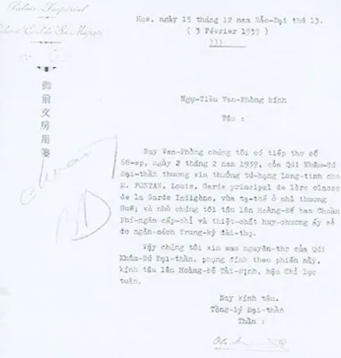 Châu bản khẳng định chủ quyền Việt Nam ở quần đảo Hoàng Sa có chuẩn y của vua Bảo Đại do nhà nghiên cứu Phan Thuận An sưu tầm.