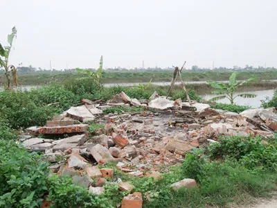 Ngôi nhà của ông Quý sau khi bị phá dỡ