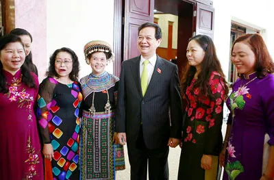 Thủ tướng Nguyễn Tấn Dũng và các đại biểu trong ngày khai mạc kỳ họp Quốc hội. Ảnh: HỒNG VĨNH