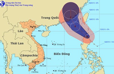 Chart shows direction of tropical storm ‘Cimaron’ (Photo: National Weather Bureau)