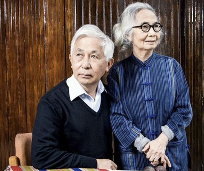 ‘Meeting Vietnam organization’ founder, Professor Tran Thanh Van and his wife, Professor Le Kim Ngoc, at the conference (Photo: Le Monde)