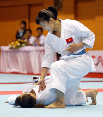 Karate queen Nguyen Hoang Ngan (Photo: SGGP)
