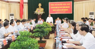 Đoàn công tác của Chính phủ làm việc tại Thanh Hóa