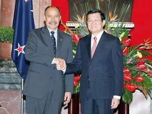 President Truong Tan Sang welcomes Governor General of New Zealand Jerry Mateparae (Source: VNA)