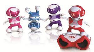 DiscoRobo has four colors presenting different personalities, including blue strong Lucas, impressive red Andy, stylish violet Alex and feminine pink Ruby.