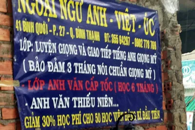 Quảng cáo tuyển sinh khá kêu của trường sắp giải thể.