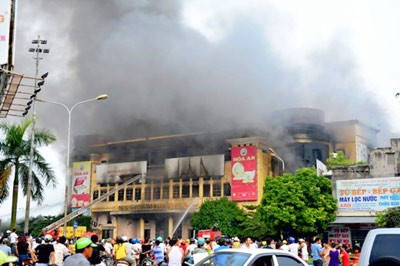 The scene of the fire (Photo: SGGP)