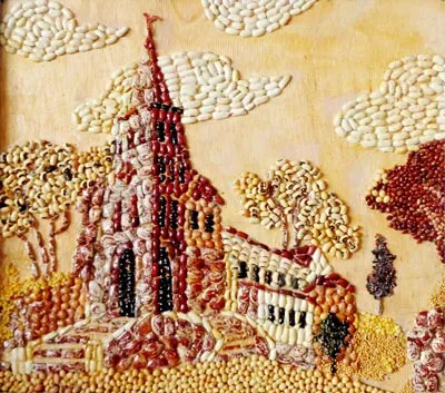 Làm tranh về Đà Lạt bằng hạt đậu ảnh 3