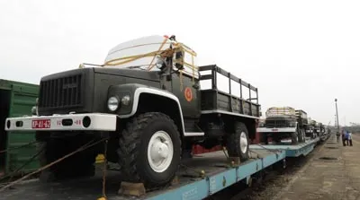 Đoàn xe tiêu binh Quân khu 7 đã tới Quảng Bình