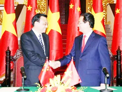 Thủ tướng Nguyễn Tấn Dũng hội đàm với Thủ tướng Trung Quốc