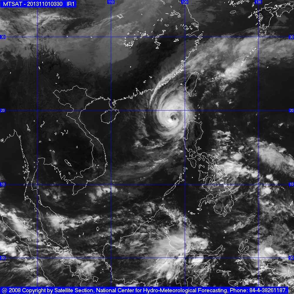 Satellite photo of direction of Storm ‘ Krosa’ (Photo: National Hydro Meteorological Forecasting Center)