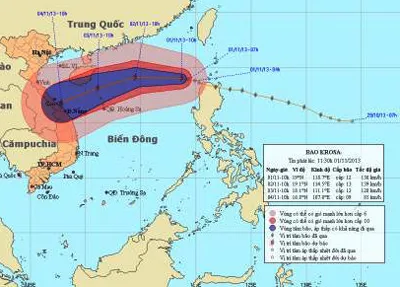 Bão Krosa vào biển Đông