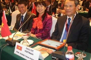 The Vietnamese delegation at the 64th General Assembly of the United Malays National Organisation. Photo:VNA