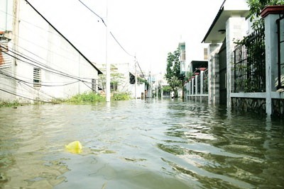 Hundreds of houses were inundated by the high tide on December 4 (Photo:SGGP)