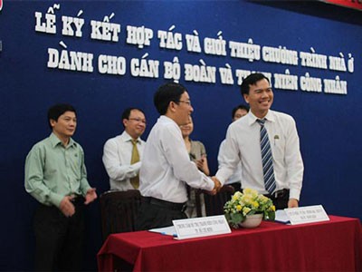 At the signing ceremony