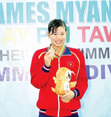Talent swimmer Nguyen Thi Anh Vien(Photo:SGGP)