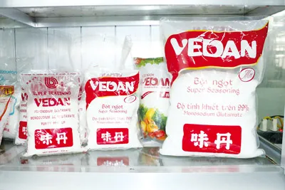 Vedan - một trong những thương hiệu bột ngọt được các bà nội trợ tin dùng hiện nay.