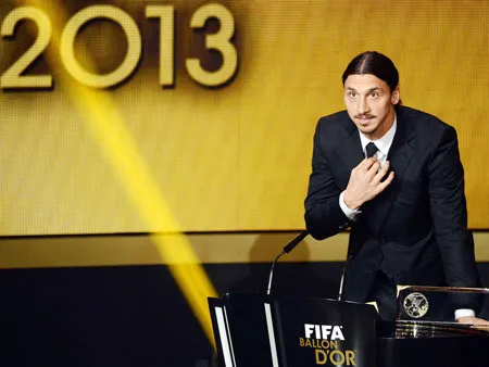 Zlatan Ibrahimovic phát biểu sau khi nhận giải bàn thắng đẹp nhất trong năm