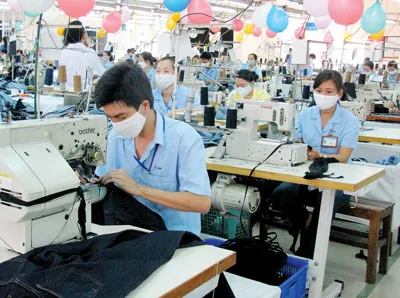 Đón cơ hội TPP, năm 2014, May Sài Gòn 3 điều chỉnh tăng tỷ trọng xuất khẩu vào Mỹ. Ảnh: MỸ HẠNH