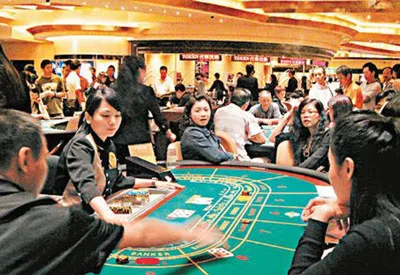 Bên trong một casino ở Macau.