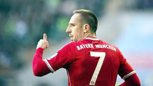 Franck Ribery khoác áo số 7 ở Bayern Munich.