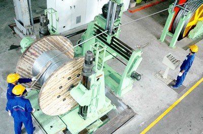 Production at an electrical cable company in HCMC (Photo: SGGP)