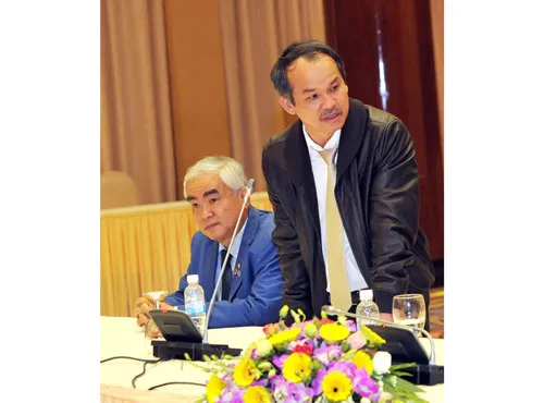 Phó Chủ tịch tài chính Đoàn Nguyên Đức khẳng định chỉ theo giúp ông Chủ tịch Lê Hùng Dũng. Ảnh: Quang Thắng