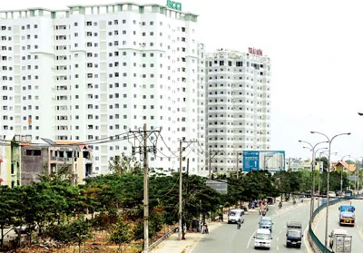 Một khu cao ốc mới tại quận Bình Tân, TPHCM. Ảnh: Cao Thăng