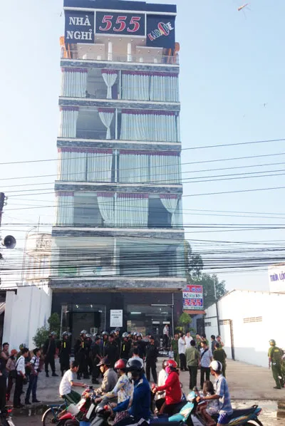 Nhà nghỉ 555 - nơi xảy ra vụ việc.