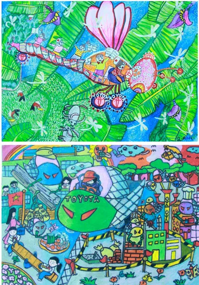 100 bức tranh đoạt giải cuộc thi vẽ tranh an toàn giao thông