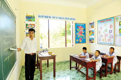 Lớp học trên đảo.