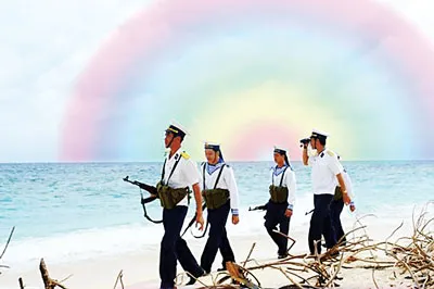 Tuần tra trên quần đảo Trường Sa. Ảnh: NGÔ HUYỀN