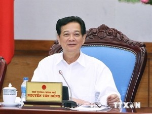 Prime Minister Nguyen Tan Dung urges for measures at the highest resolve to successfully fulfil all yearly targets set earlier. Photo: VNA