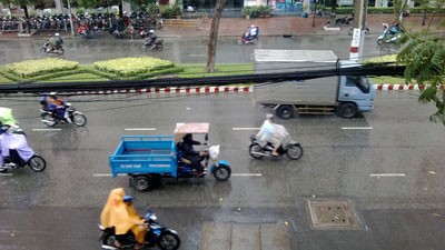 A rain in Disrict 5, HCMC July 9 (Photo: SGGP)