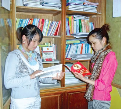 Library in Ban Me Commune in Si Ma Cai District of the northern mountainous province of Lao Cai (Photo: Dau Tu Tai Chinh)