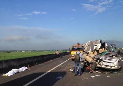 Hiện trường vụ tai nạn. Ảnh: Sơn Hải