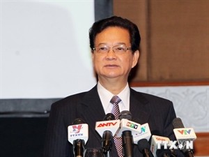 PM Dung speaks at the conference (Photo: VNA)