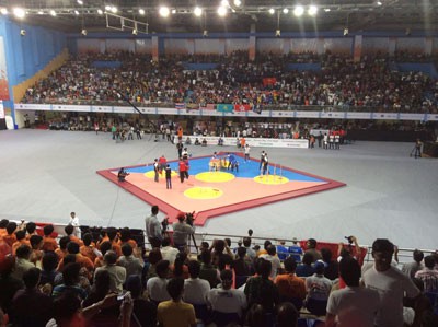 A game of Vietnamese students at the contest (Photo: SGGP)