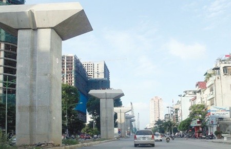 Work on the Cat Linh-Ha Dong urban railway project, funded by China's Official Development Assistance, is underway. Up to 98 per cent of public debt was reportedly spent on development projects, in line with the national public debt strategy. — VNA/VNS Photo Tran Viet