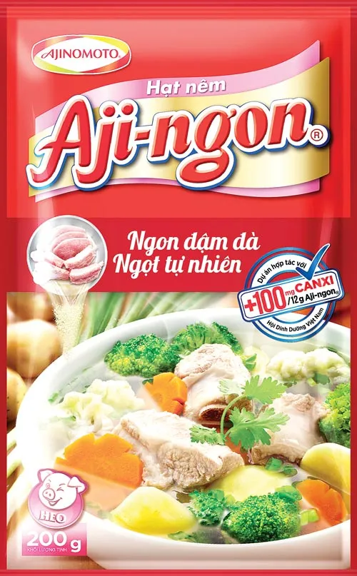 Ajinomoto tung hạt nêm bổ sung Canxi mới