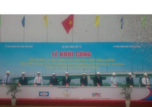 Khởi công xây dựng cầu Thái Hà nối Hà Nam và Thái Bình