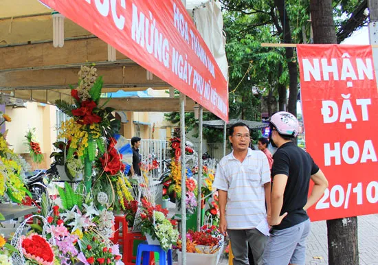 Đa dạng thị trường hoa tươi ngày 20-10
