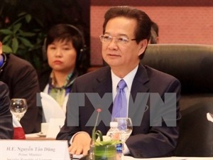 PM Nguyen Tan Dung speaks at the forum (Photo: VNA)