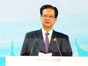 Prime Minister Nguyen Tan Dung made a speech at the fifth GMS Summit that opened in Bangkok, Thailand. (Source:VNA)