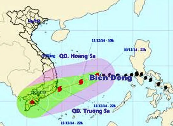 Bão số 5 đe dọa Nam Trung bộ