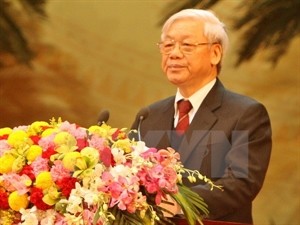 Party General Secretary Nguyen Phu Trong speaks at the meeting (Photo: VNA)