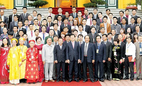 President Truong Tan Sang and delegates (Photo: SGGP)